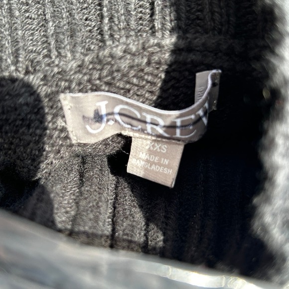 NWOT J. Crew Turtleneck Sweater XXS Black BV362 J.Crew Chunky Knit 90s - Picture 6 of 6